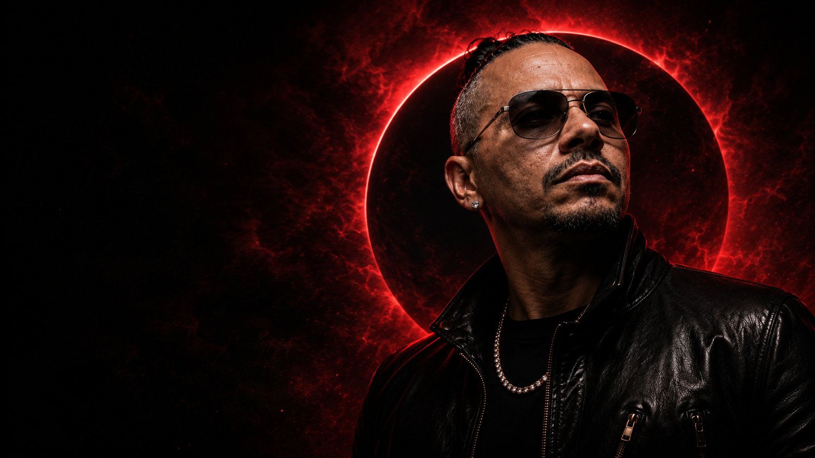 Carmine dark luxury portrait for media kit